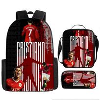 Cartoon Kids Backpack Set of 3, Anti-Water Polyester School Bag with Crossbody Bag and Pencil Case, Boys Girls Gift