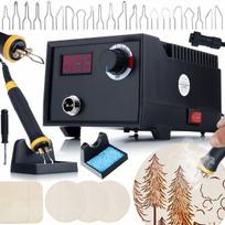 Pirografas medienai ir odai 60 W, su antgaliais, Pirografas medienai ir odai 60 W, su antgaliais