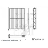 Filtras, salono oras BLUE PRINT ADBP250150