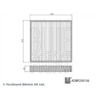 Filtras, salono oras BLUE PRINT ADBP250156