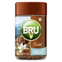 Bru Gold Vanilla 100gram | Premium Freeze Dried Coffee | Aromatic Flavoured Instant Coffee | Makes 80 cups |Powder|Jar beige