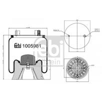 Pneumatinės pakabos pagalvė FEBI BILSTEIN 1005981