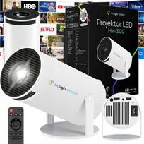 Projektorius Nešiojamas LED projektorius su „Android TV“, „Wi-Fi“, „Full HD“, 4K palaikymas, su garsiakalbiu, Nešiojamas LED projektorius su „Android TV“, „Wi-Fi“, „Full HD“, 4K palaikymas, su garsiakalbiu