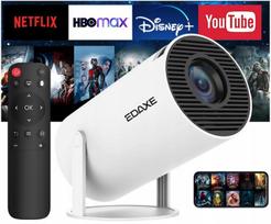 Projektorius Nešiojamas LED projektorius su „Android TV“, „Wi-Fi“, 4K palaikymas, pasukamas, su garsiakalbiu