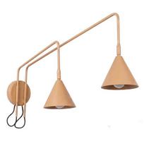 Sollux Lighting sieninis šviestuvas Nox 2, auksinis