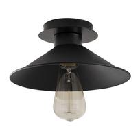 Juodos spalvos lubinis šviestuvas ø 24 cm su metaliniu gaubtu Berceste – Opviq lights