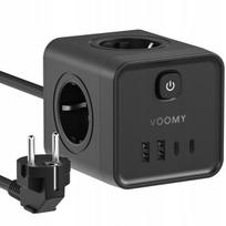 Prailgintuvas 4 lizdų + 4 USB 20W 2 m, Prailgintuvas 4 lizdų + 4 USB 20W 2 m