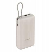 Atsarginis maitinimo šaltinis ("Power Bank") Išorinė baterija 33 W 20000 mAh su USB-C laidu ruda, Išorinė baterija 33 W 20000 mAh su USB-C laidu ruda
