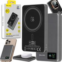 Atsarginis maitinimo šaltinis ("Power Bank") Magnetinė išorinė baterija 10000 mAh su belaidžiu įkrovimu, Magnetinė išorinė baterija 10000 mAh su belaidžiu įkrovimu
