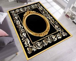 Baroque Gold Frame Rugs Non Slip Area Rugs Anti Slip Machine Washable Carpet Bedroom Living Room Bathroom Dormitories Floor Mat 40X60cm white