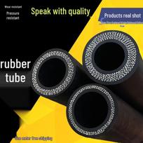 High-Temp & Pressure Black Sandblasted Steam-Reinforced Antifreeze Elastic Rubber Hose, 25ft, Wear-Resistant. 13mm ID*3-layer fabric*1m