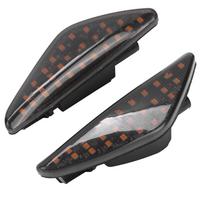 1 Pair 27 LEDs Side Marker Sequential Turn Signal Flashing Light Fit for F25 X3 2011‑2015 black