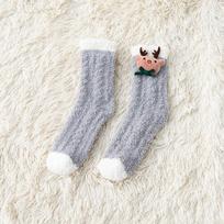 Twist Coral Fleece Socks Women'S Three-Dimensional Cartoon Japanese Cute Plush Winter Warm Thickened Fleece Women'S Socks One size fits all