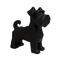 Dog Ornament 3D Printed Schnauzer Geometric Miniature Dog Figurine Living Room Dog Sculpture Home Decor juoda