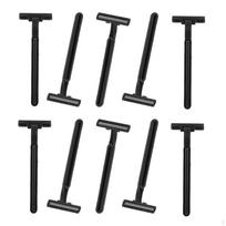 10x Disposable Shaver Face Hair Removal Long Handle Shaving for Home Use Male black