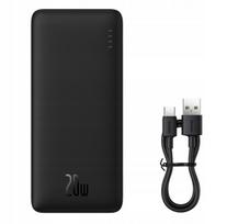 Atsarginis maitinimo šaltinis ("Power Bank") Išorinė baterija Airpow 20 W 10000 mAh su USB-A laidu ir USB-C 0,3 m juoda, Išorinė baterija Airpow 20 W 10000 mAh su USB-A laidu ir USB-C 0,3 m juoda