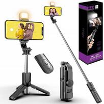 Asmenukių lazda ("Selfie sticks") Asmenukių lazda telefonui su LED apšvietimu ir nuotoliniu valdymu, trikojis, Asmenukių lazda telefonui su LED apšvietimu ir nuotoliniu valdymu, trikojis