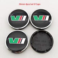 UAPZ4 4pcs 56mm 60mm Car Wheel Center Hub Cap Rim Cover V Logo Emblem For Skoda Octavia Fabia Kamiq Kapoq Kodiaq Rapid Accessories