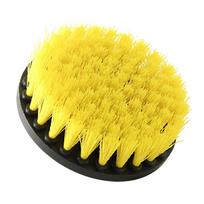 Soft Plastic Drill Brush Attachment for Cleaning Carpet Furniture Bathrooms Tile geltona