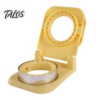 Food Grade Sandwich Cutter Crustless & Sealer, Uncrustable Round Maker, DIY Homemade Easy Sealer Cutting Sealing Tool for Kids Lunch Box, Bento Press geltona