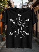 Aua Pain Diagram Graphicminimal Stick Figure Arrows Pointing To Multiple Aches Dry Gerunisex Humor Tee Unisex All TShirt S black