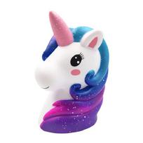 Didelis Spalvotas Vienaragio Galvos Squishy Minkštas Lėtai Kylančio Kvapo Squishy Vaikams Suaugusiems Streso Atsarginis Spaudymo Žaislas Žaislas 13*11*7.5 CM white