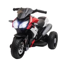 Kids 3-Wheel Electric Motorcycle Ride-On Toy, Red/Black, Ages 3-5