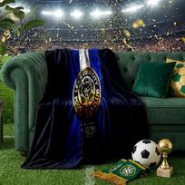 Leicester Football Club Crest Throws Blanket Flannel Blankets Plush for Couch Bed Gifts for Men Women Travel picnic blanket Christmas fan gifts 75x90cm