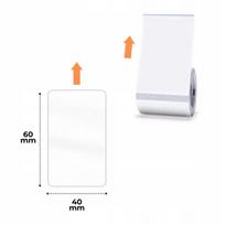 Niimbot Skaidrios Etiketės 40x60 mm, 125 vnt. B21, B3s, B1 spausdintuvams