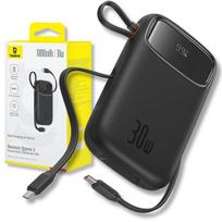 Atsarginis maitinimo šaltinis ("Power Bank") Išorinė baterija QPow 2 30 W 10000 mAh su USB-C laidais, Išorinė baterija QPow 2 30 W 10000 mAh su USB-C laidais
