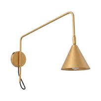 Sollux Lighting sieninis šviestuvas Nox 1, auksinis
