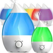 Tylus oro drėkintuvas–difuzorius su LED lempa, 7 spalvomis, jonizacija ir 2,6 l talpa