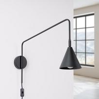 Sollux Lighting sieninis šviestuvas Nox, juodas