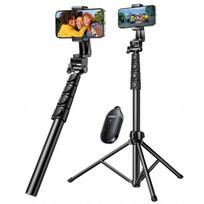 Asmenukių lazda ("Selfie sticks") Asmenukių lazda telefonui su Bluetooth nuotoliniu valdymu, trikojis, ilgis 1,8 m, Asmenukių lazda telefonui su Bluetooth nuotoliniu valdymu, trikojis, ilgis 1,8 m