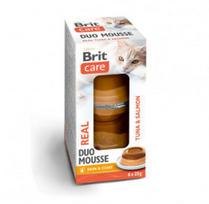 Brit Care Double Mousse Real Tuna & Salmon šlapias maistas katėms, 6x25g