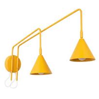 Sollux Lighting sieninis šviestuvas Nox 2, geltonas