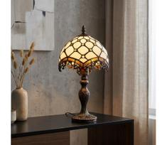 Brilagi - Tiffany vitražinė stalinė lempa IVORY 1xE27/60W/230V