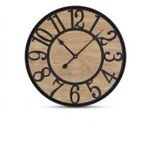 Tylus Retro Sieninis Laikrodis Metalo Dekoratyvinis Juodas 34 cm Stilingas