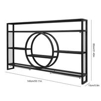 Bar Liquor Bottle Display Shelf with LED Light Wine Glass Holder Large Capacity Floating Wall Wine Bracket for Bar Decoration black
