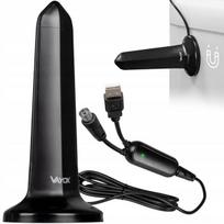 Aktyvi kambarinė visakryptė antena antžeminei TV su USB ir magnetu, DVB-T2, 4K, Aktyvi kambarinė visakryptė antena antžeminei TV su USB ir magnetu, DVB-T2, 4K