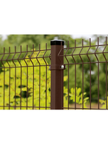 3D segmentas tvorai, 2,5x1,53 m, 200x50 mm, ø3/4 mm, ruda
