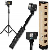 Asmenukių lazda ("Selfie sticks") Asmenukių lazda telefonui ir veiksmo kamerai su nuotoliniu valdymu, trikojis, ilgis 180 cm, Asmenukių lazda telefonui ir veiksmo kamerai su nuotoliniu valdymu, trikojis, ilgis 180 cm
