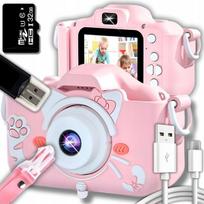 Skaitmeninis fotoaparatas Vaikiškas skaitmeninis fotoaparatas su žaidimais, 32GB atminties kortelė, Vaikiškas skaitmeninis fotoaparatas su žaidimais, 32GB atminties kortelė