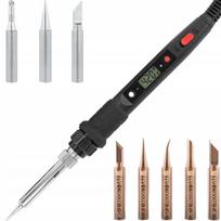 Lituoklis S801A, 80 W, reguliuojama temperatūra, su antgaliais, Lituoklis S801A, 80 W, reguliuojama temperatūra, su antgaliais
