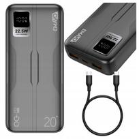 Atsarginis maitinimo šaltinis ("Power Bank") Išorinė baterija 20000 mAh su USB-C PD 20 W QC 22,5 W, Išorinė baterija 20000 mAh su USB-C PD 20 W QC 22,5 W