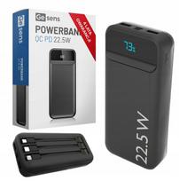 Atsarginis maitinimo šaltinis ("Power Bank") Išorinė baterija 20000 mAh 22,5 W su USB, USB-C ir laidais, Išorinė baterija 20000 mAh 22,5 W su USB, USB-C ir laidais