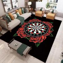 Sport Carpet Dart Board Arrow Floor Mat Dart Target Print Rugs Living Room Game Room Bedroom Rug Non-slip Door Mat Home Decor 40x60cm