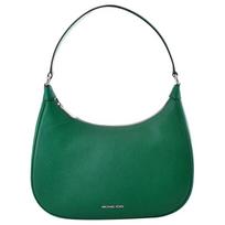 MICHAEL KORS Cora Gold Label Logo Zipper Closure Leather Hand Shoulder Bag Women's Green auksas