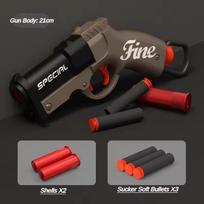 Soft Bullet Launcher Mini S686 Toy Gun Airsoft Foam Bullet Blaster for CS Outdoor Play Children's Pistol black