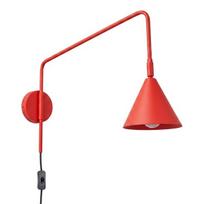 Sollux Lighting sieninis šviestuvas Nox, raudonas